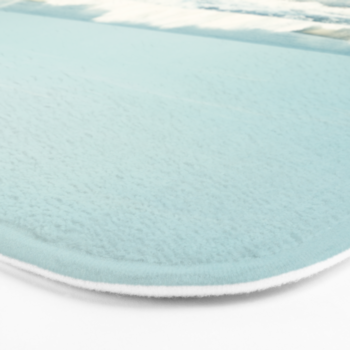 Ocean Photography, Calming Sea Photo, Blue Waves Seascape Photograph, Beach Print Bath Mat Gallery Image 3