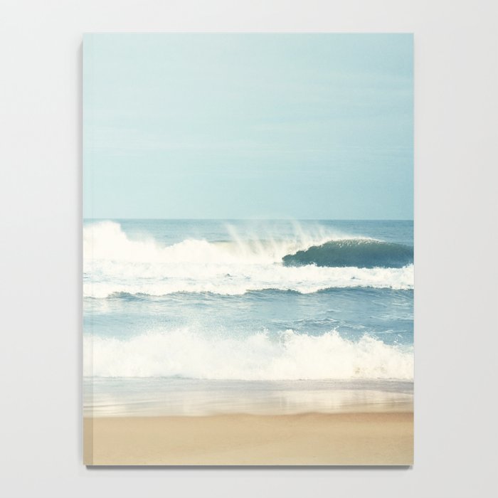 Ocean Photography, Calming Sea Photo, Blue Waves Seascape Photograph, Beach Print Notebook Gallery Image 4