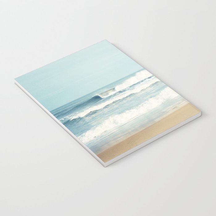 Ocean Photography, Calming Sea Photo, Blue Waves Seascape Photograph, Beach Print Notebook Gallery Image 3