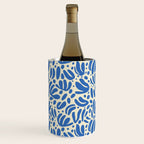 Abstract blue nature leaf shape art pattern Wine Chiller Gallery Image 1