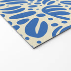 Abstract blue nature leaf shape art pattern Welcome Mat Gallery Image 2