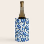 Abstract blue nature leaf shape art pattern Wine Chiller Gallery Image 2