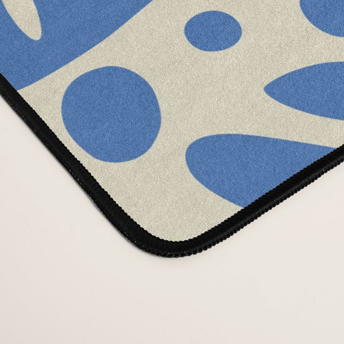 Abstract blue nature leaf shape art pattern Desk Mat Gallery Image 4