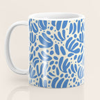 Abstract blue nature leaf shape art pattern Coffee Mug Gallery Image 3