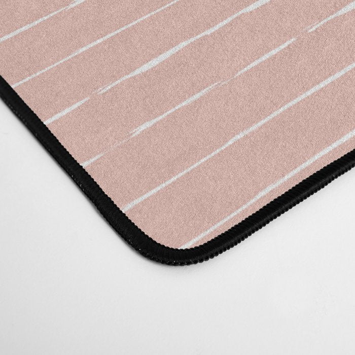 Lines (Blush Pink) Desk Mat Gallery Image 4