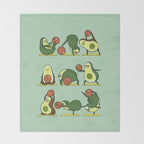 Avocado Yoga With The Seed Throw Blanket Gallery Image 2