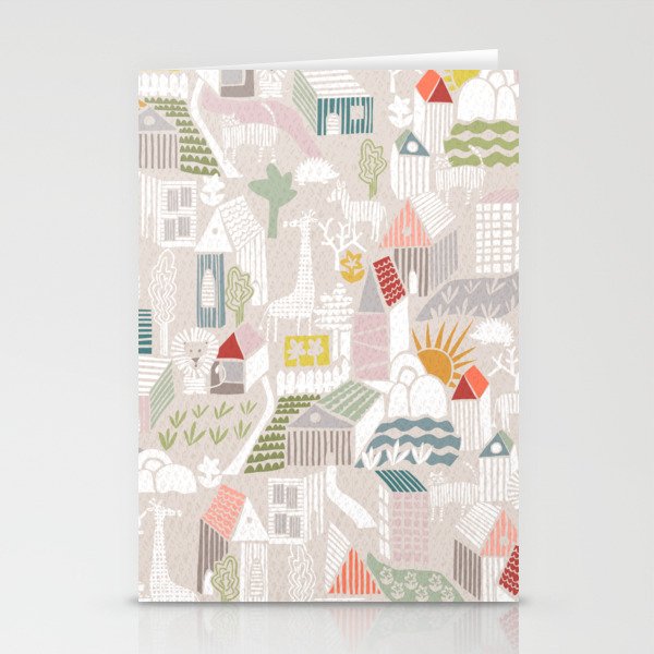 Wild animals hiding in the city Stationery Card Gallery Image 1