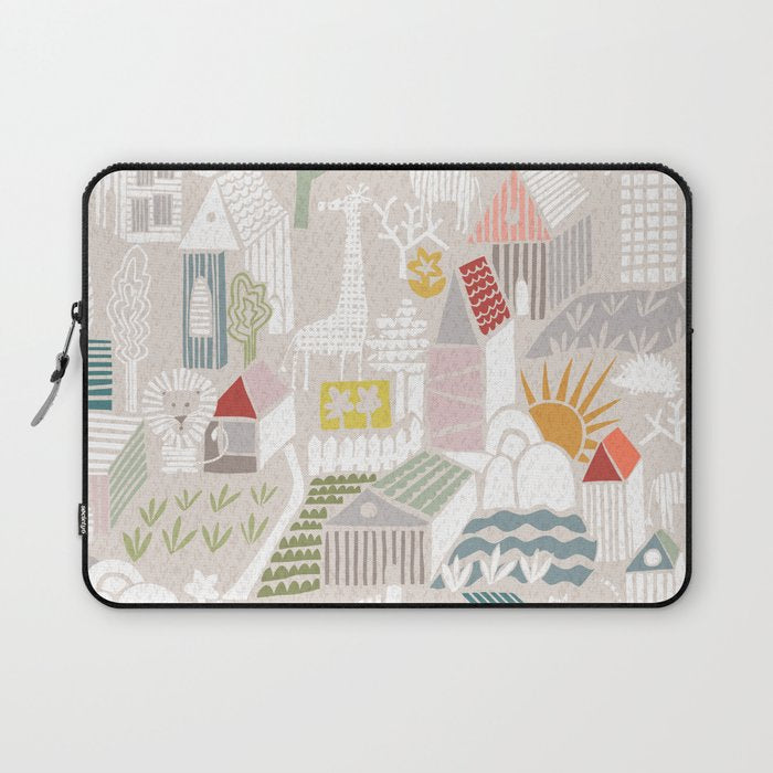 Wild animals hiding in the city Laptop Sleeve Gallery Image 1