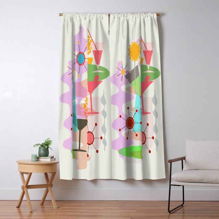 Retro Summer Party Window Curtain Gallery Image 5