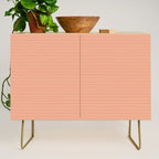 Retro Orange Stripe Pattern Credenza Gallery Image 1