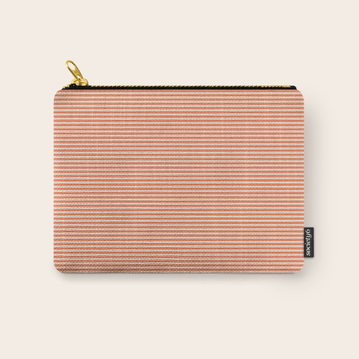 Retro Orange Stripe Pattern Carry All Pouch Gallery Image 1