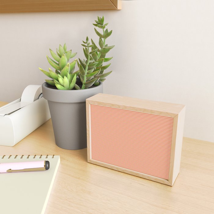 Retro Orange Stripe Pattern Mini Art Print Gallery Image 2