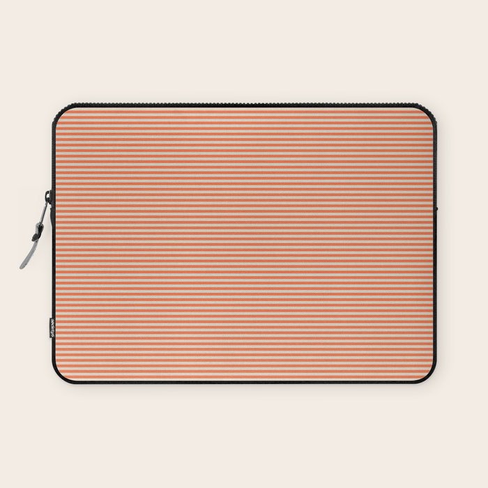 Retro Orange Stripe Pattern Laptop Sleeve Gallery Image 1
