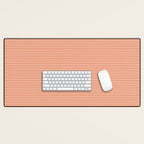 Retro Orange Stripe Pattern Desk Mat Gallery Image 1