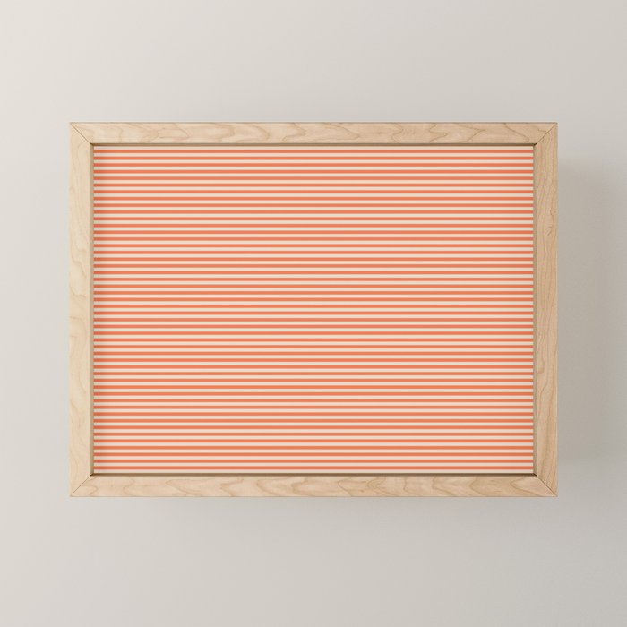 Retro Orange Stripe Pattern Mini Art Print Gallery Image 1