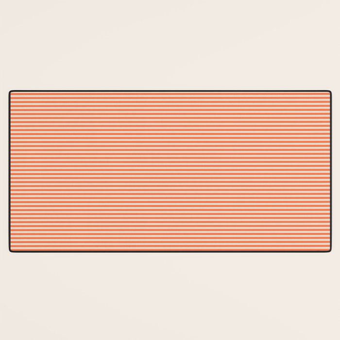 Retro Orange Stripe Pattern Desk Mat Gallery Image 3