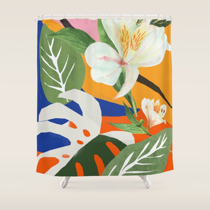 Garden - Abstract Art Shower Curtain Gallery Image 1