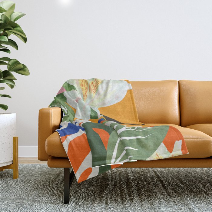 Garden - Abstract Art Throw Blanket Gallery Image 1