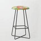 Kittens & Shrooms - Electric on Blue Stool Gallery Image 1