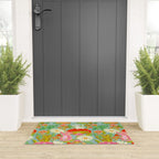 Kittens & Shrooms - Electric on Blue Welcome Mat Gallery Image 3