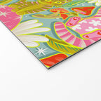 Kittens & Shrooms - Electric on Blue Welcome Mat Gallery Image 2