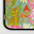 Kittens & Shrooms - Electric on Blue Laptop Sleeve Gallery Image 3