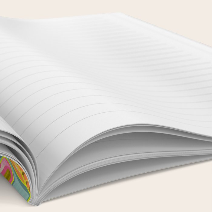 Kittens & Shrooms - Electric on Blue Notebook Gallery Image 2