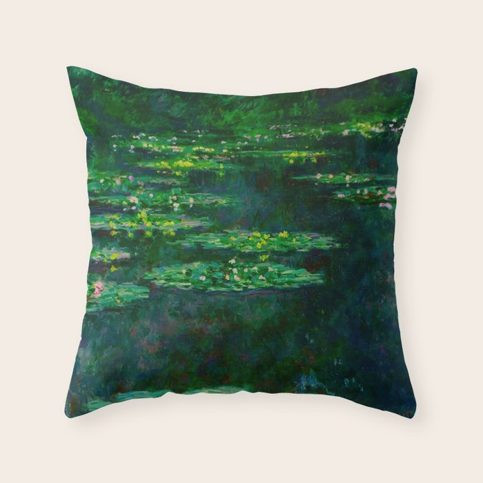 Claude Monet Impressionist Landscape Oil Painting Waterlilies Throw Pillow Gallery Image 6