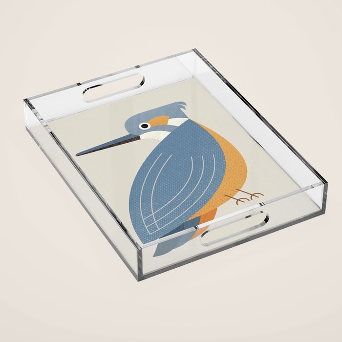 Whimsy Blue-eared Kingfisher Acrylic Tray Gallery Image 1