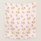 Blush Botanica - Floral Pattern Wall Tapestry Gallery Image 4