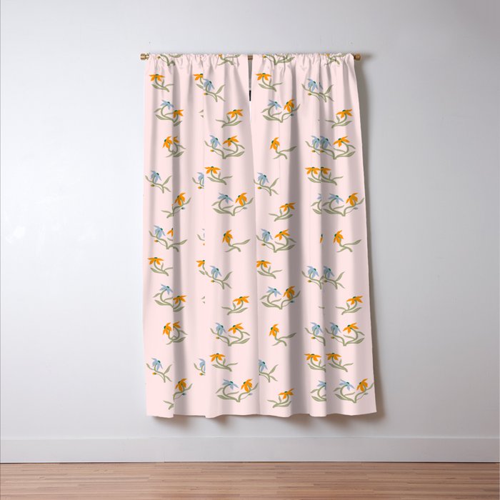Blush Botanica - Floral Pattern Window Curtain Gallery Image 3