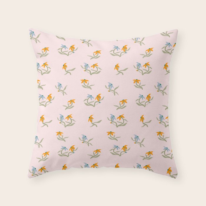 Blush Botanica - Floral Pattern Throw Pillow Gallery Image 6