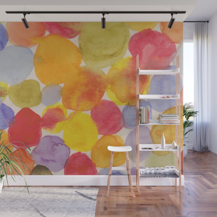 Watercolor Party #1 Wall Mural Gallery Image 1