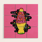 Lit Lava Lamp in pink in 3D Wood Wall Art Gallery Image 1