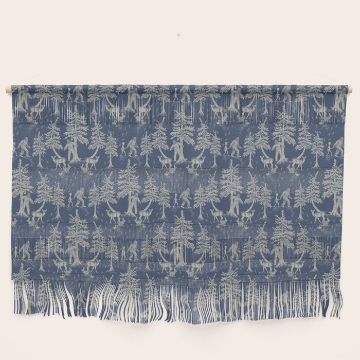 Navy Blue Bigfoot & Friends Wall Hanging Gallery Image 1