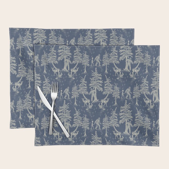 Navy Blue Bigfoot & Friends Placemat Gallery Image 1