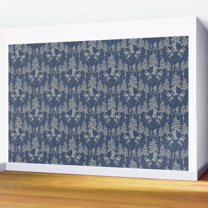 Navy Blue Bigfoot & Friends Wall Mural Gallery Image 2
