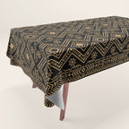 Intricate Gold and Black Tribal Surface Pattern Tablecloth Gallery Image 1