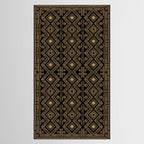 Intricate Gold and Black Tribal Surface Pattern Tablecloth Gallery Image 2