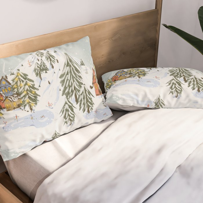 Winter wonderland illustration  Pillow Sham Gallery Image 2