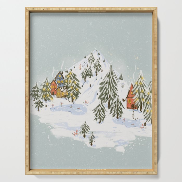 Winter wonderland illustration  Serving Tray Gallery Image 1