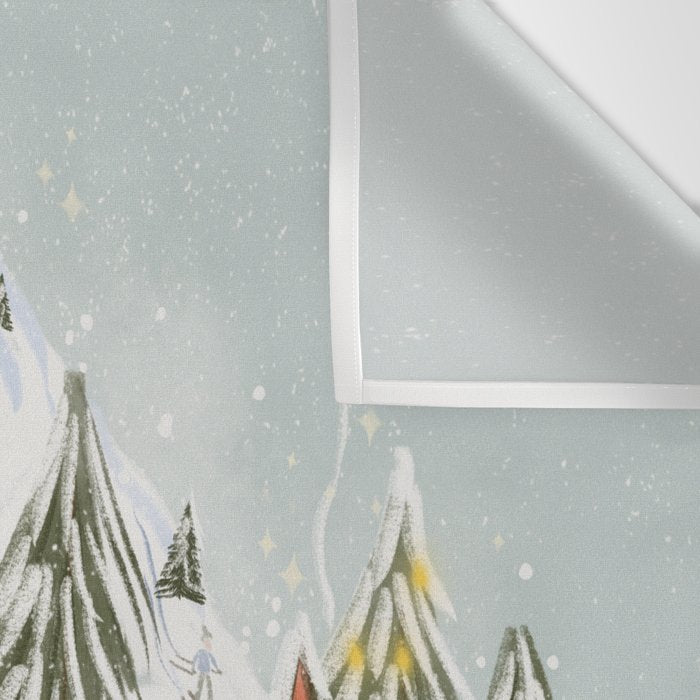 Winter wonderland illustration  Wall Tapestry Gallery Image 3