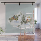 Winter wonderland illustration  Wall Mural Gallery Image 1