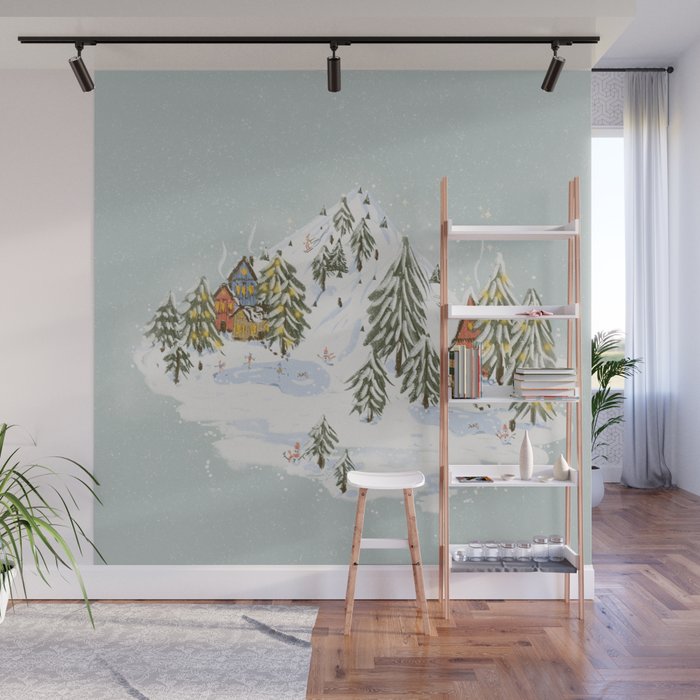 Winter wonderland illustration  Wall Mural Gallery Image 1