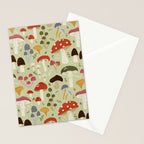 Whimsical Forest Mushrooms Pattern Stationery Card Gallery Image 2