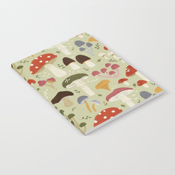 Whimsical Forest Mushrooms Pattern Notebook Gallery Image 2