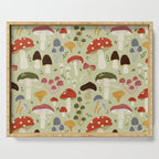 Whimsical Forest Mushrooms Pattern Serving Tray Gallery Image 1