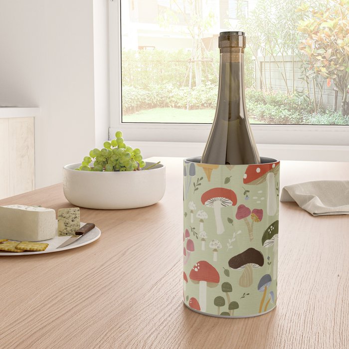 Whimsical Forest Mushrooms Pattern Wine Chiller Gallery Image 4