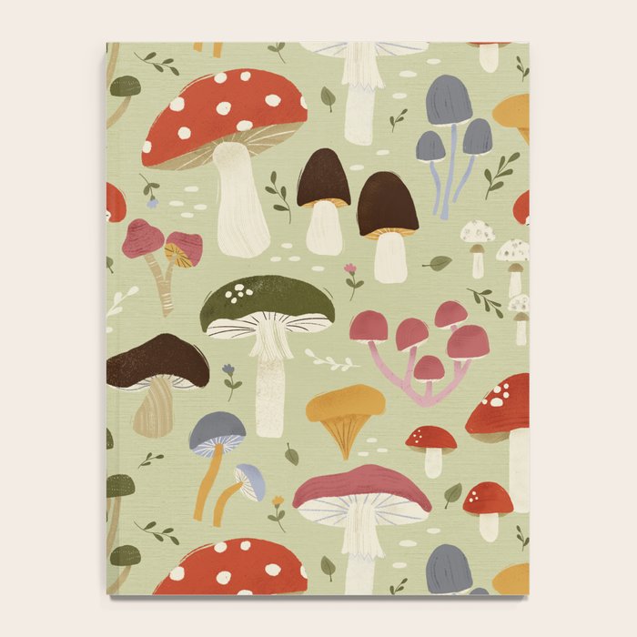 Whimsical Forest Mushrooms Pattern Notebook Gallery Image 4