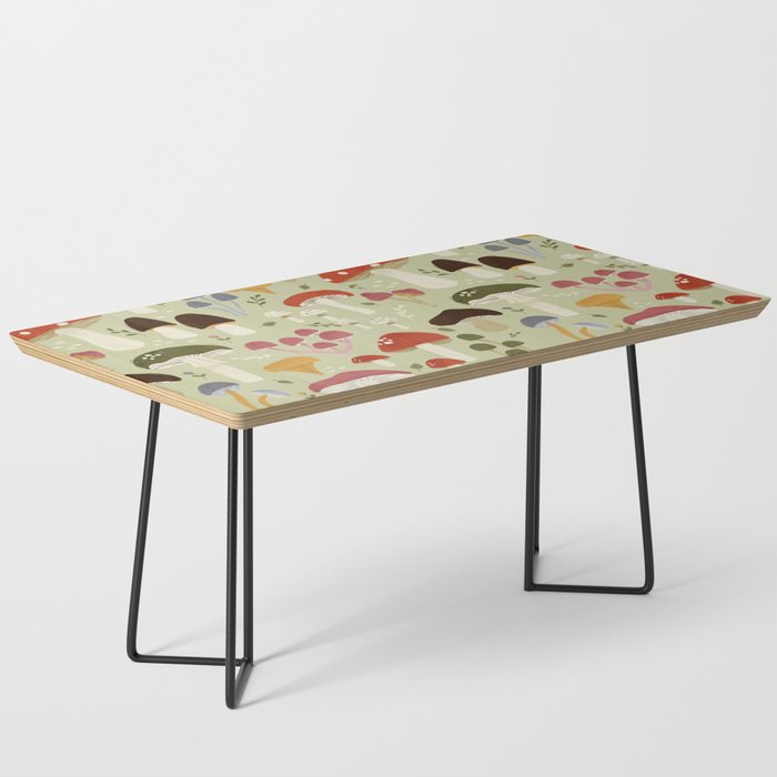 Whimsical Forest Mushrooms Pattern Coffee Table Gallery Image 1